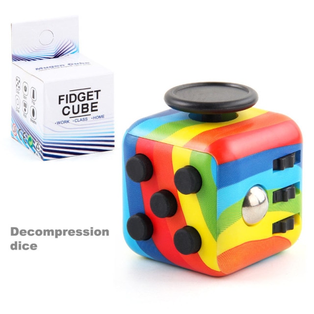 colourful cube fidget cube toy 1723 - Wacky Track