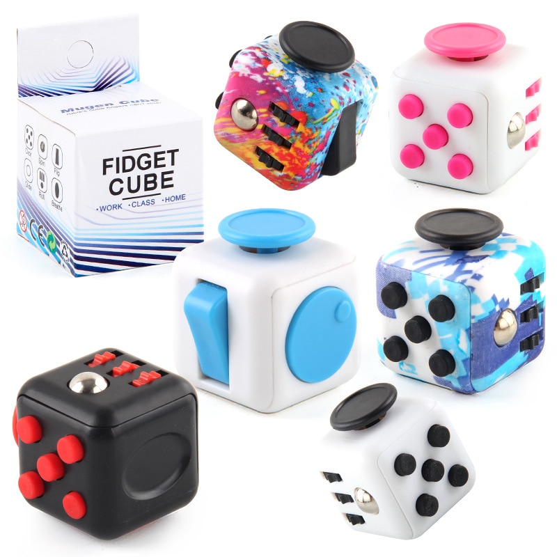 colourful cube fidget cube toy 2992 - Wacky Track