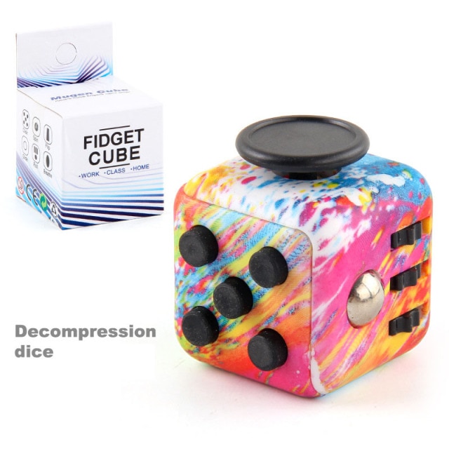 colourful cube fidget cube toy 6168 - Wacky Track
