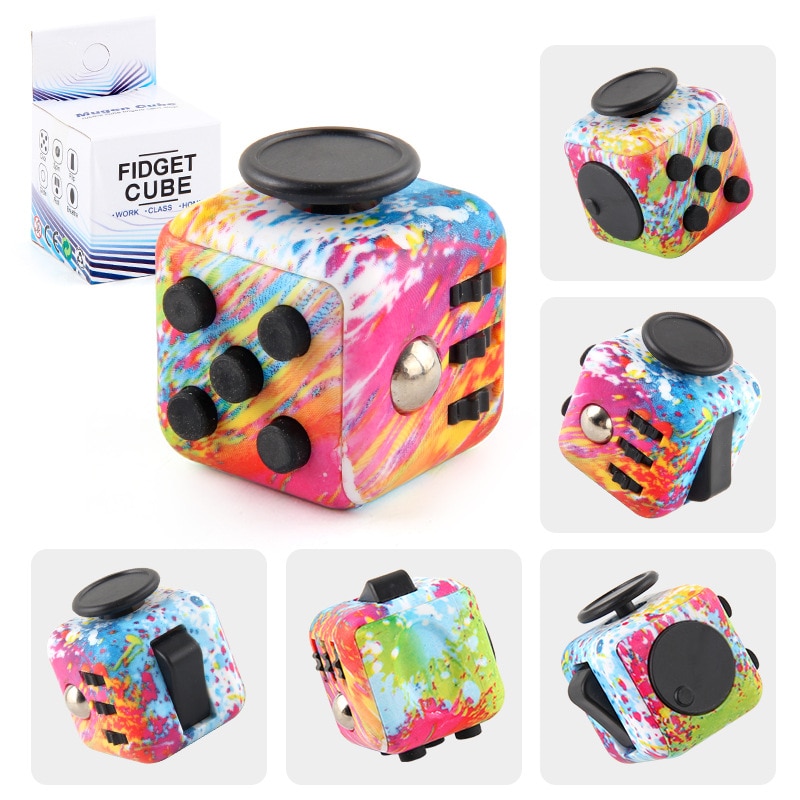 colourful cube fidget cube toy 7234 - Wacky Track