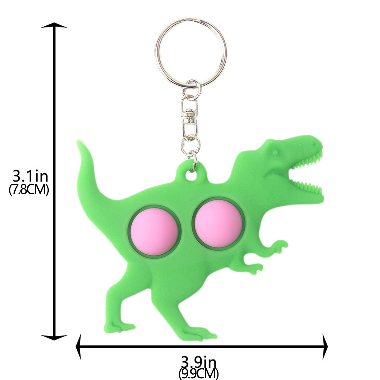 pop it 5pc toy tyrannosaurus keychain fidget toys 8437 - Wacky Track