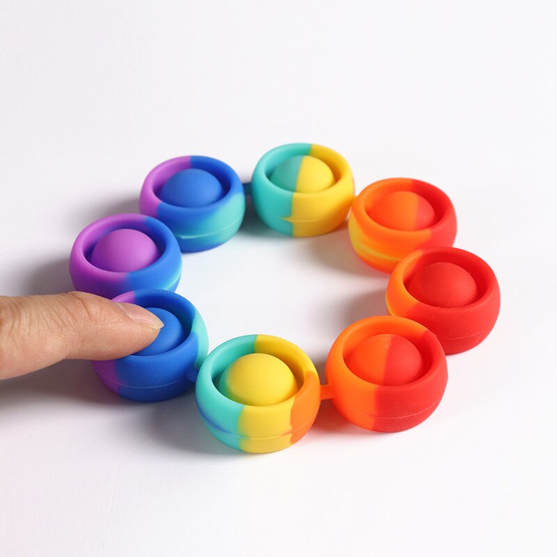pop it rainbow bracelet fidget toy 1822 - Wacky Track