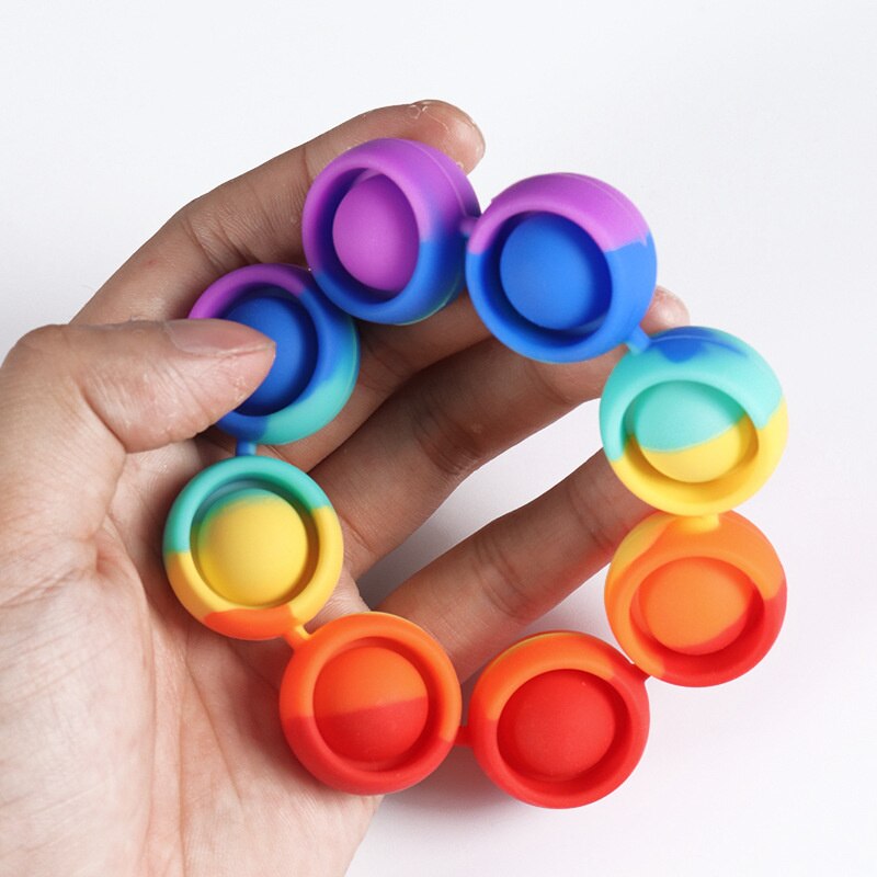 pop it rainbow bracelet fidget toy 3945 - Wacky Track