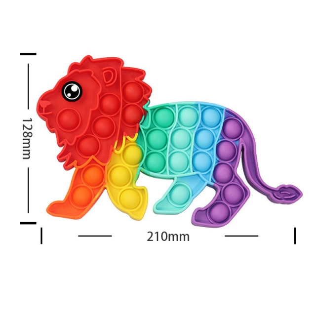 pop it rainbow lion fidget toy 6358 - Wacky Track