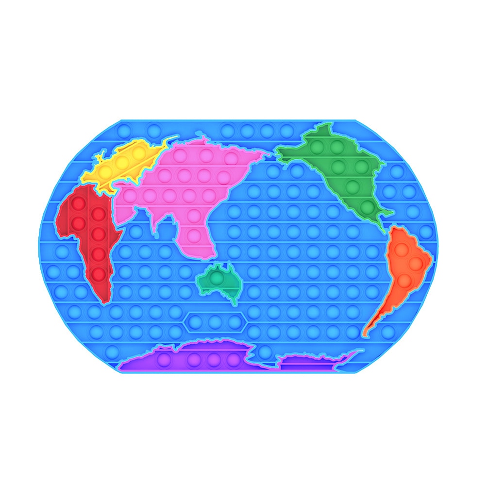 pop it world map shape fidget toy 1018 - Wacky Track