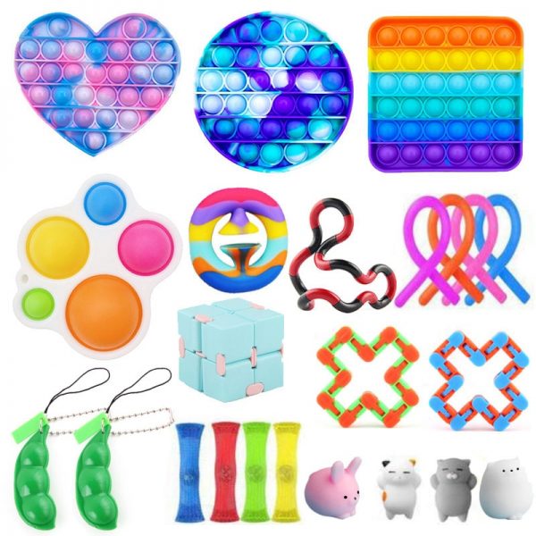 Fidget Toys Anti Stress Set Strings Relief Pack Gift for Adults Children Figet Sensory Squishy Relief - Wacky Track